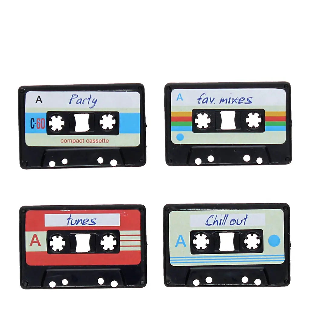 📼 Mini Music Magnets – Cassette Set of 4