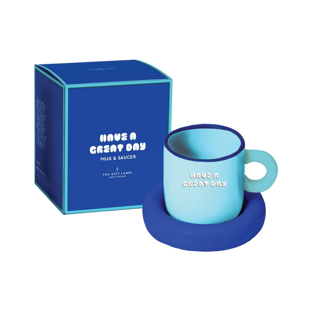 ☕ The Gift Label | Living Collection | Mug & Saucer Set | Have A Great Day