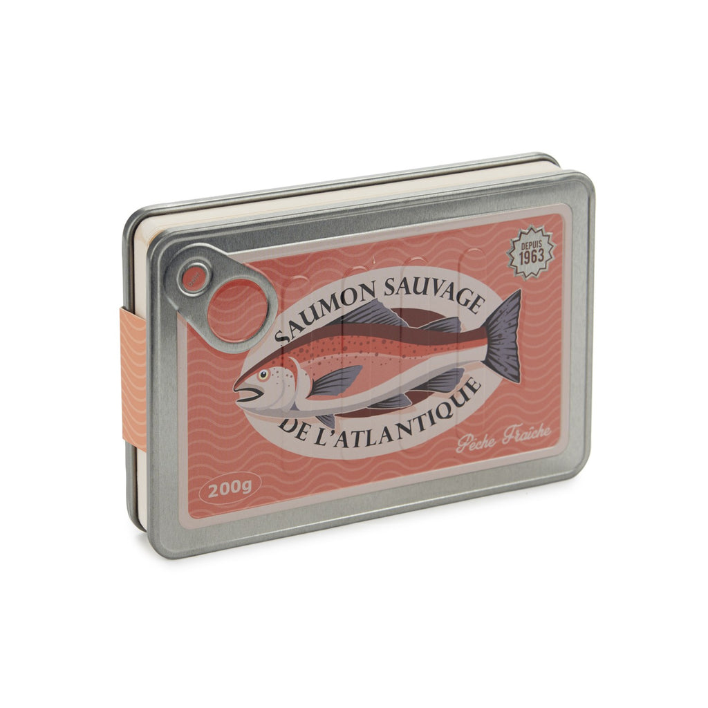 🐟 'Conserverie' Tin Notebook  Salmon