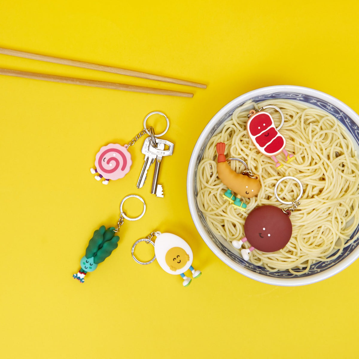 🥚🍜  Ramen Keyring | 'Eggo Chan' Marinated Egg