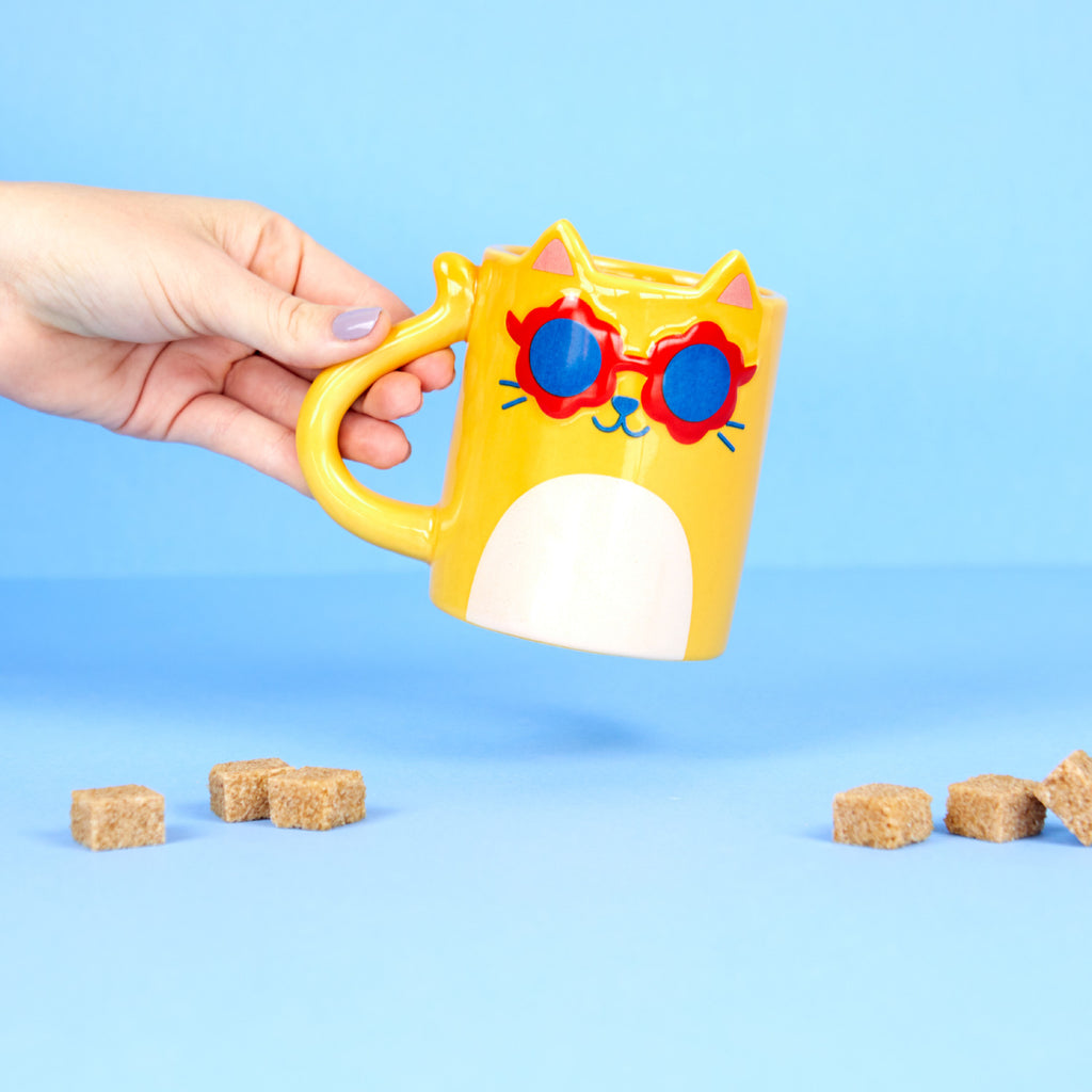 🐾  Cool Cat Mug | Yellow | 350ml