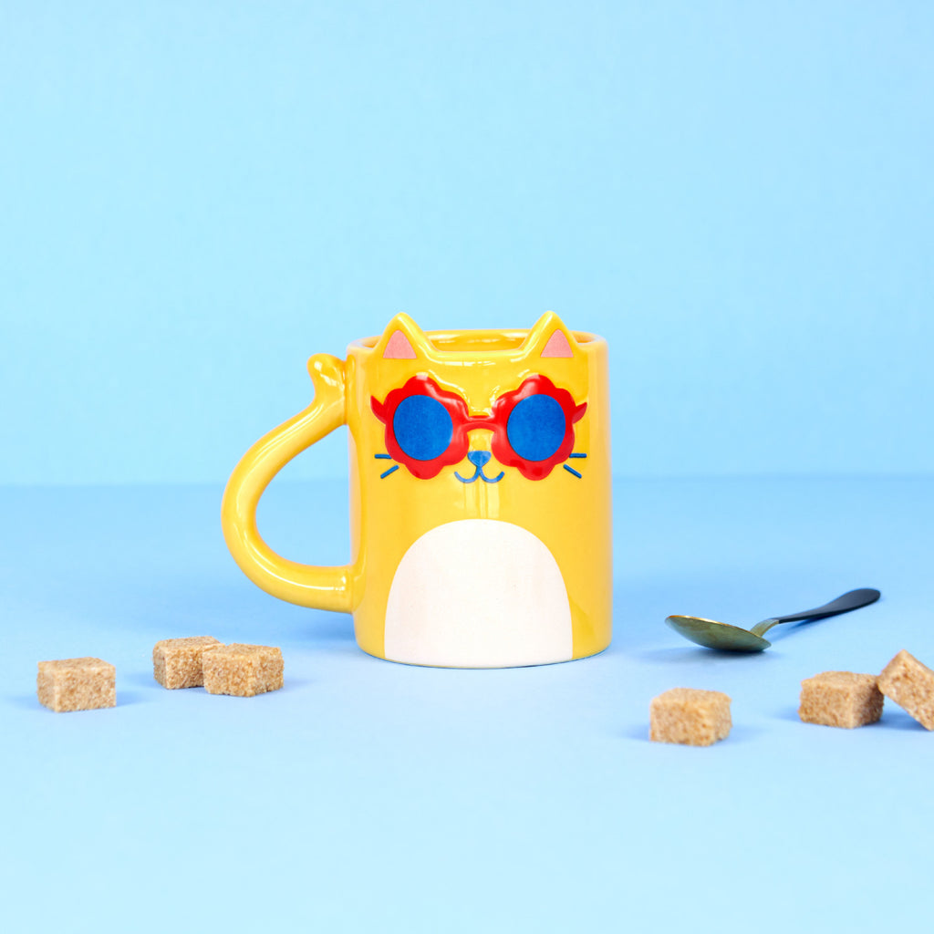 🐾  Cool Cat Mug | Yellow | 350ml