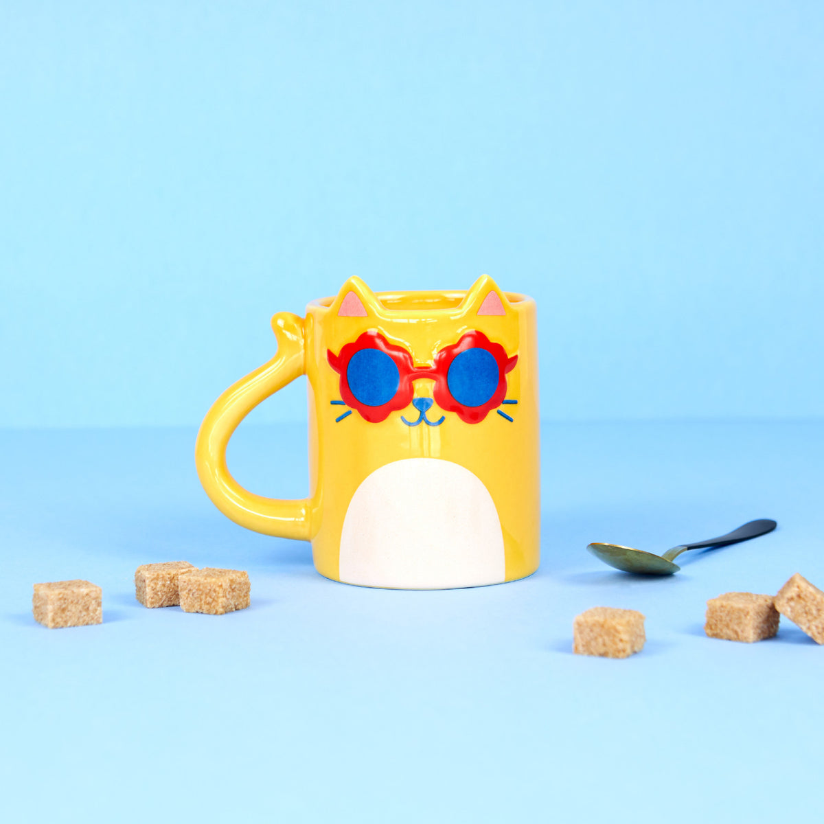 🐾  Cool Cat Mug | Yellow | 350ml