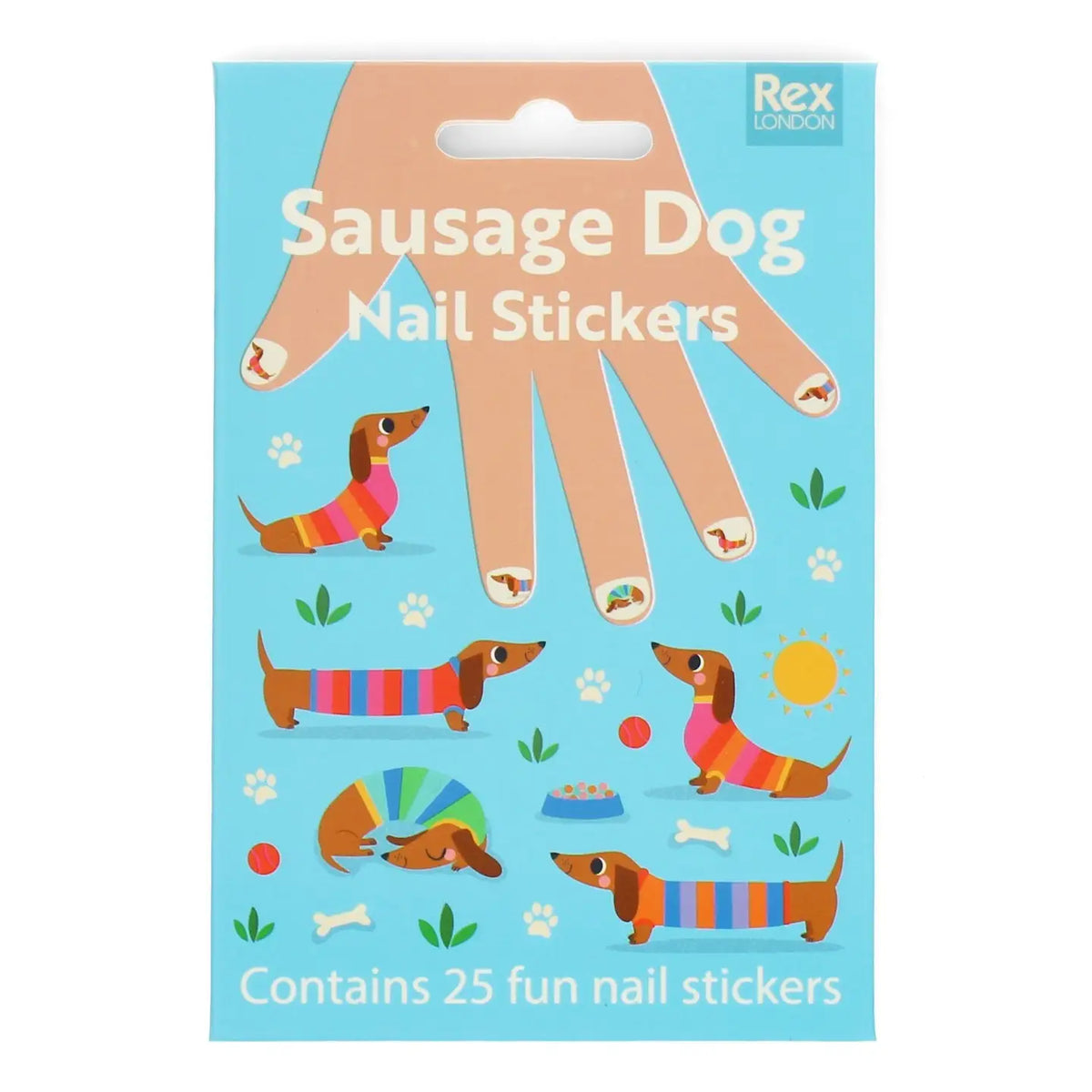 🐶 Children's Nail Stickers – Sausage Dog