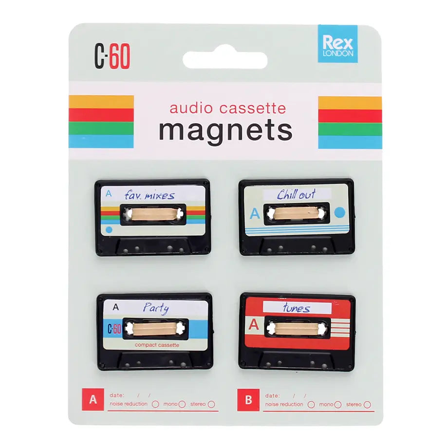 📼 Mini Music Magnets – Cassette Set of 4
