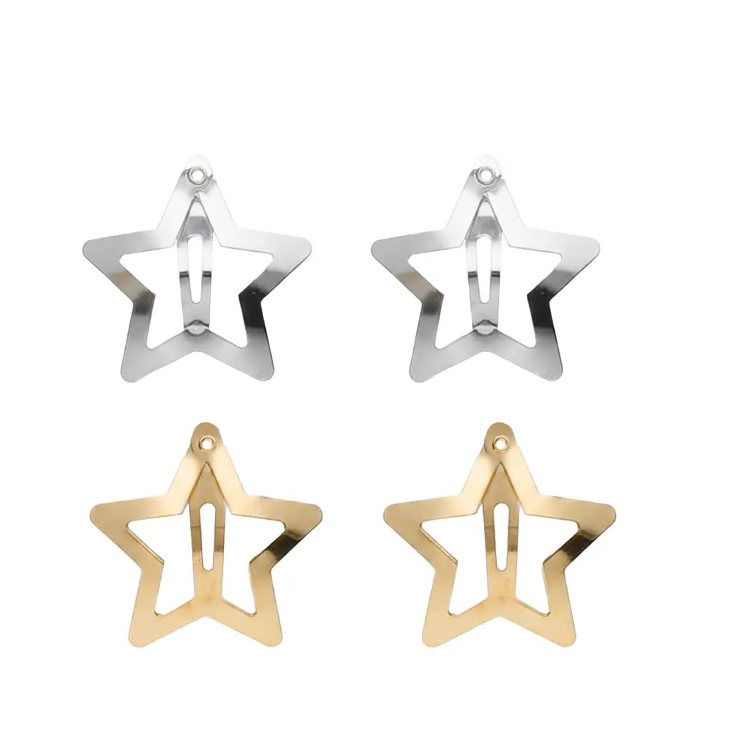 ✨ Star Hair Clips – Set of 4