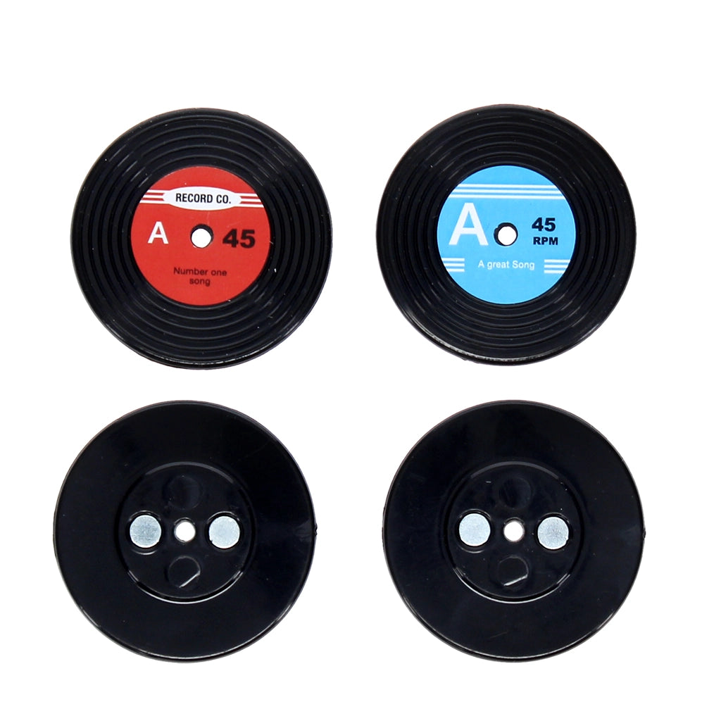🎵 Mini Music Magnets – Vinyl Record Set of 4