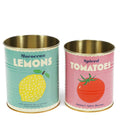 🍋 Medium Storage Tins – Lemon & Tomato