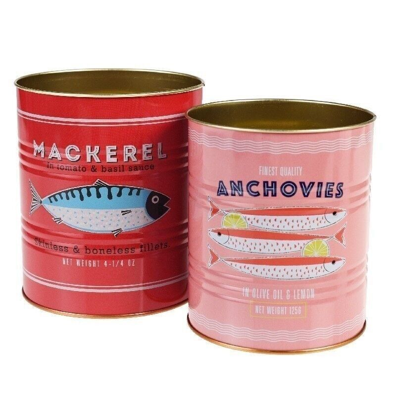 🐟 Medium Fish Storage Tins – Set of 2